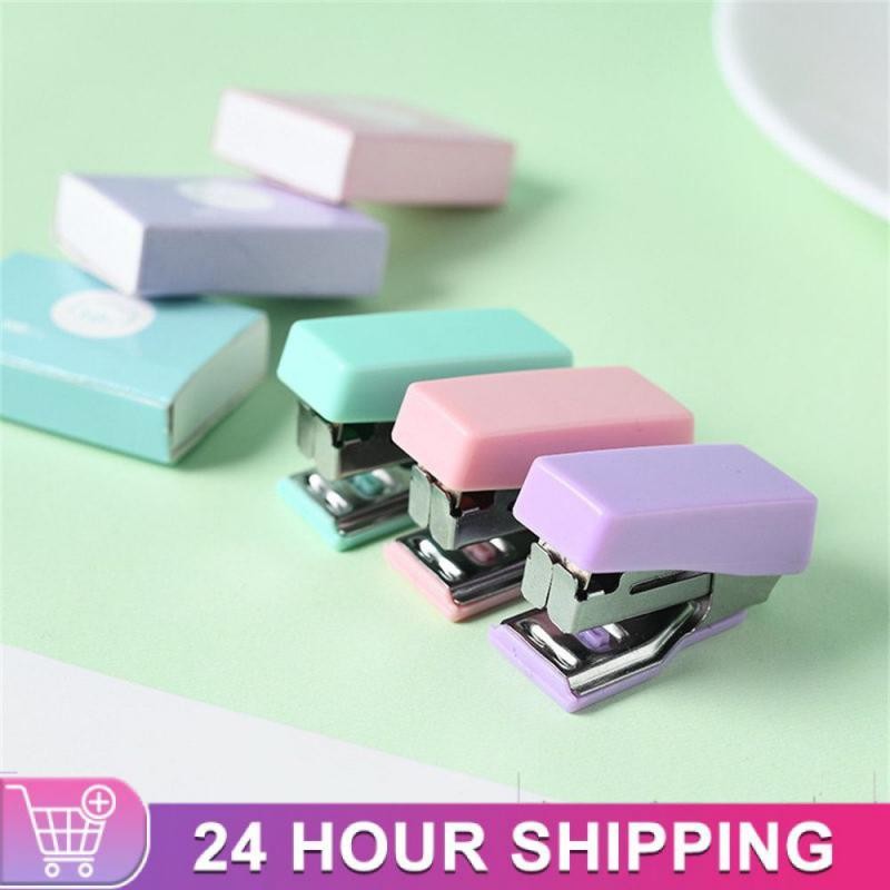 

Mini metal stapler set includes 500 cute stationery sets school office binding supplies branded paper document supplies
