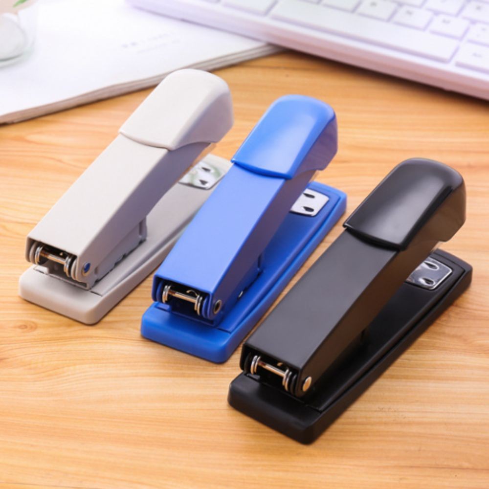 

Large Size Labor-Saving Stapler Efficient Stable Paper Stapling Machine Grey/Black/Blue Simple Office Accessories