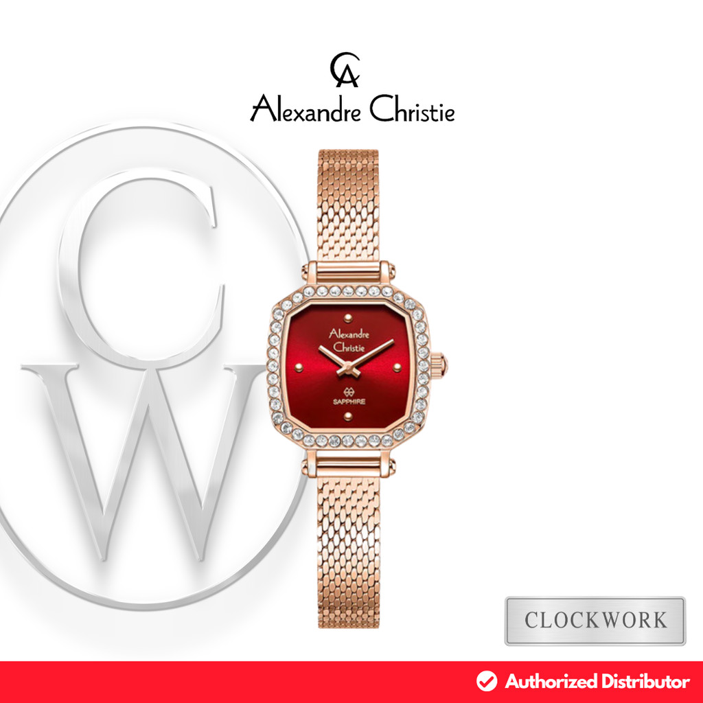 Jam Tangan Wanita Alexandre Christie Passion AC 2B72 LHBRGRE Rantai Pasir / Mesh Strap Elegant Mewah