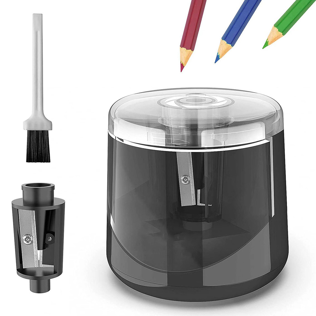 

Electric Pencil Sharpener Portable Battery Powered for 6-8mm Pencil Support Hexagonal/ Triangular/ Round pencils Fast Sharpen