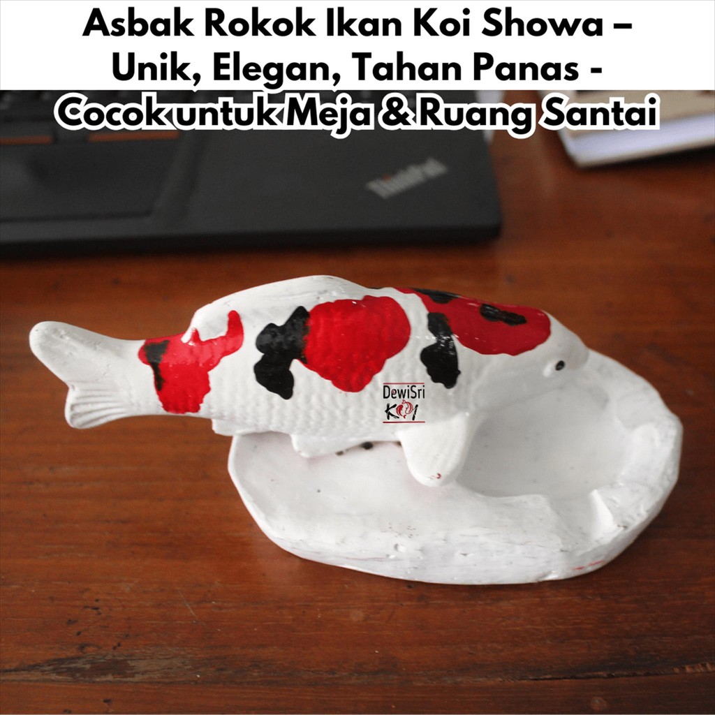 Asbak Rokok Ikan Koi Showa – Unik, Elegan, Tahan Panas - Cocok untuk Meja & Ruang Santai