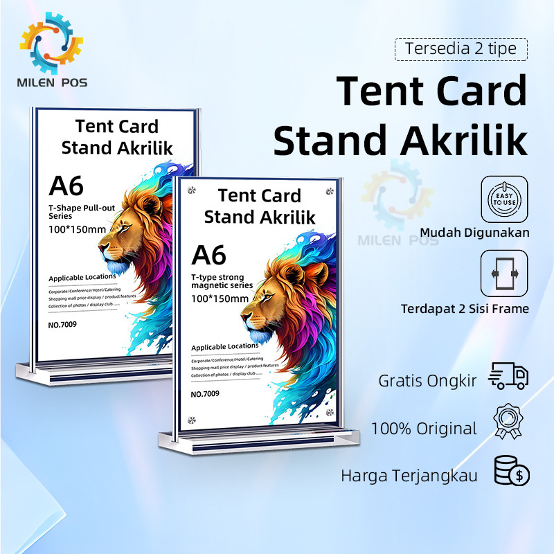 

(COD)Tempat Brosur A6 1.5mm / Akrilik Tent Card Portrait / Acrylic Qris Barcode - Tipe L/Tempat Brosur A6 1.5mm Portrait 2 Sisi / Tent Holder / Tent Card Stand Akrilik