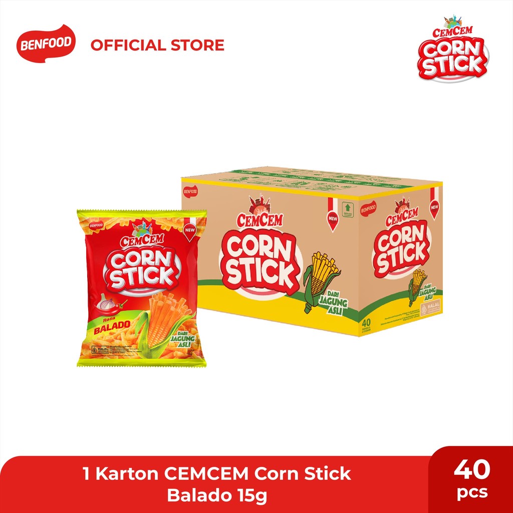 

Cemcem Corn Stick Balado Carton 4x10x15g