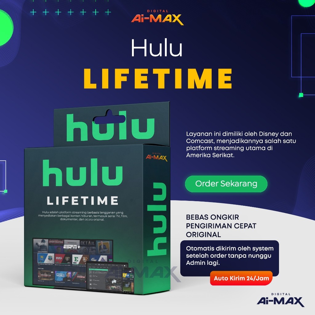 Hulu Premium Account - ORIGINAL & AUTO RENEWAL Solusi Streaming Terbaik untuk Pecinta Konten Berkual
