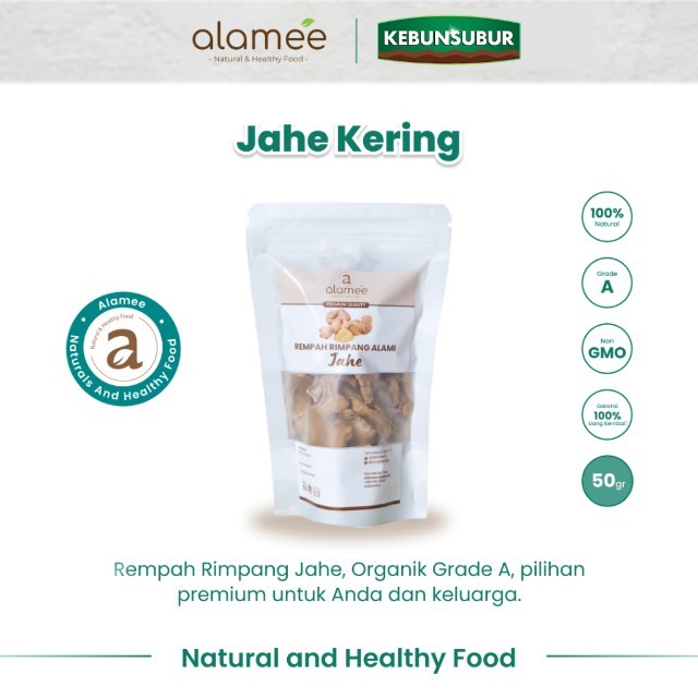 

ALAMEE Jahe Kering Iris Dried Ginger Rempah Rimpang Organik Alami Spice 50gr Kebunsubur Kebunsubur