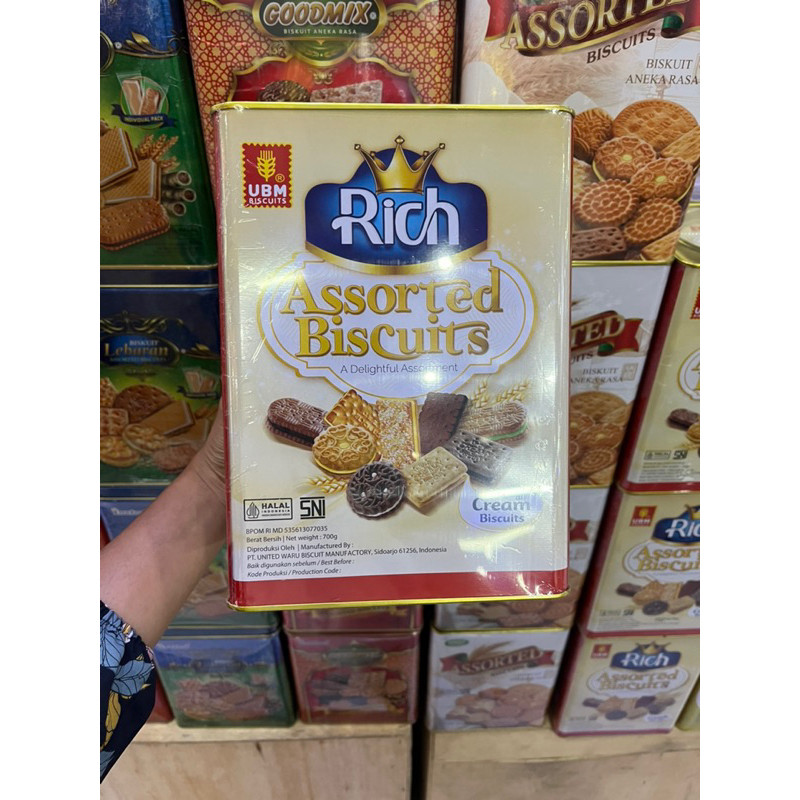 

UBM Rich Assorted Biscuits 900gr | Jajan Kaleng | Jajan Lebaran
