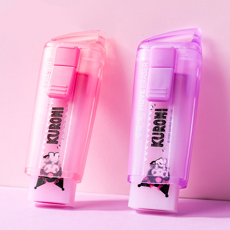 

1pcs Sanrio Kuromi Push Pull Eraser Writing Painting Correction Supplies School Student Stationery Elementary Rubber