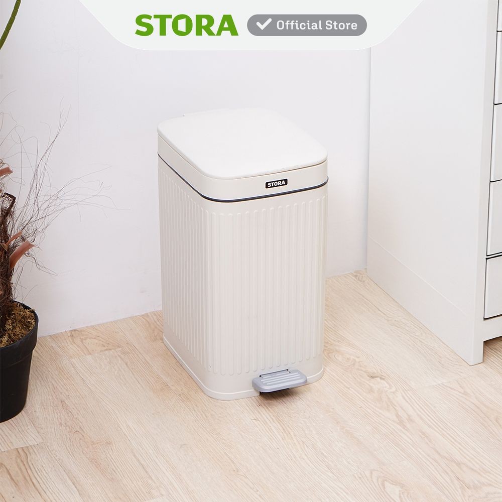 Baru Stora Doric Tempat Sampah Pedal Slim Tong Sampah Pedal Wadah Pembuangan Alat Kebersihan Indoor