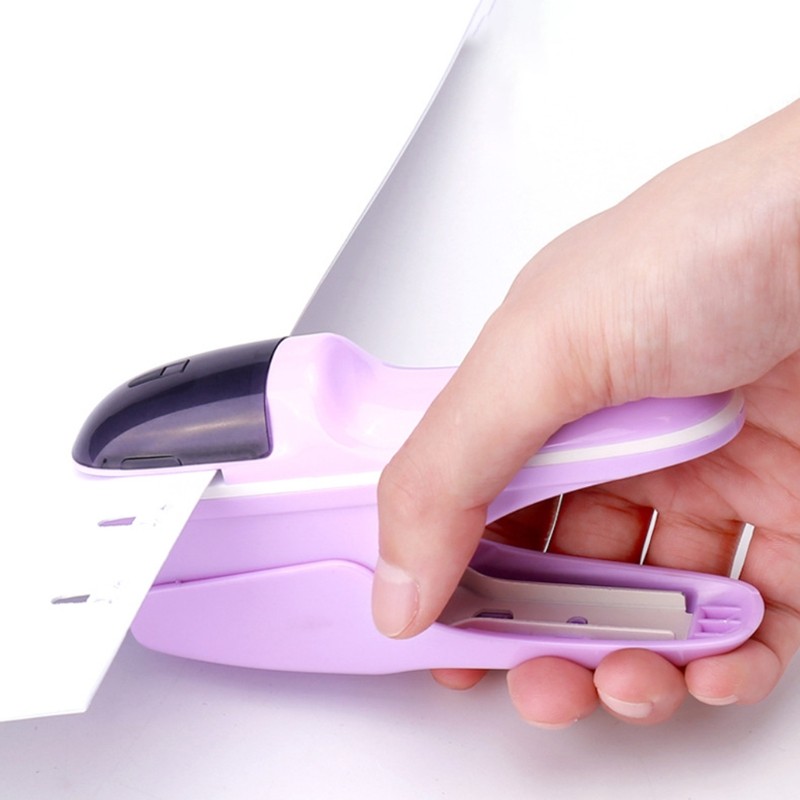 

No Staples Nail Free Stapler Mini Paper Book Binding Stapling Machine Stapleless Stapler