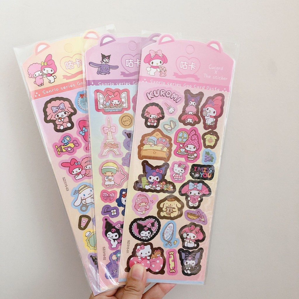 Painting Sticker Stiker Sanrio Lembaran / Per Lembar Cutting Stickers Karakter Lucu Glitter