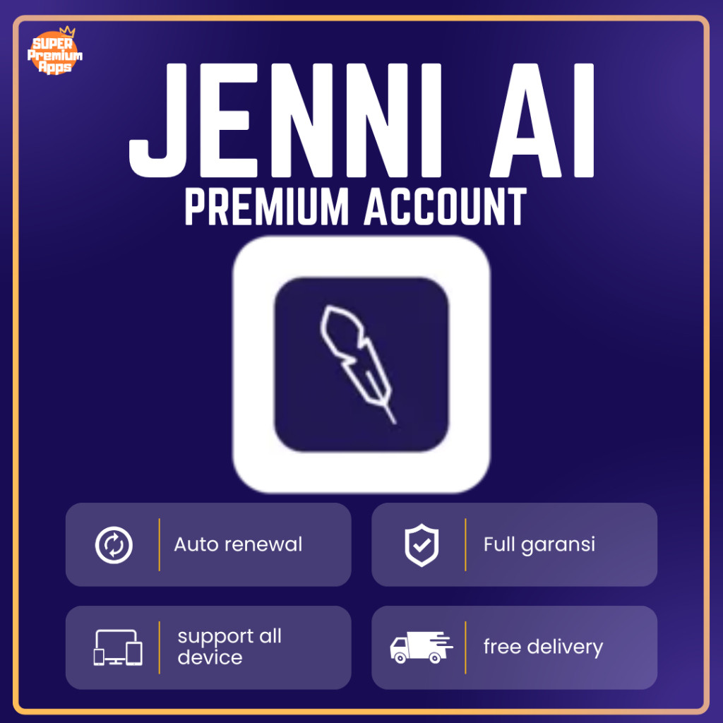 [1 Tahun] Jenni AI UNLIMITED PREMIUM | AI WRITING | Full Garansi