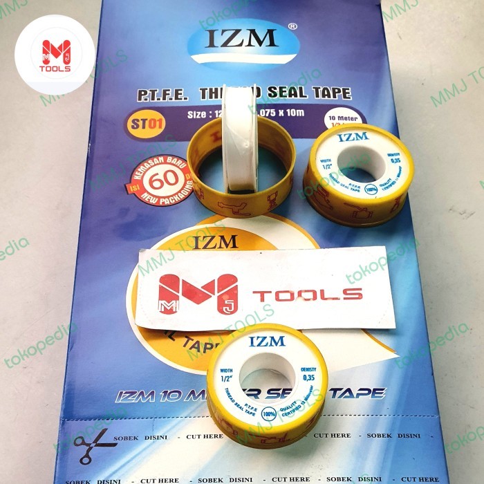 

Seal Tape IZUMO 10mtr (harga per slop 60 roll) - Siltip IZUMO 10 mtr