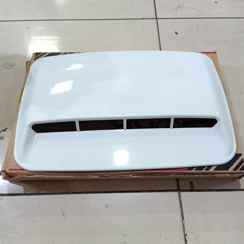 Air Flow Air Scoop Kap Mesin Mobil Toyota Fortuner Warna Putih
