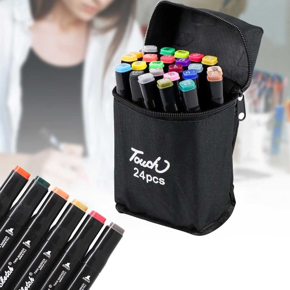 

DMKN Spidol Dual Side Fine Art Marker Brush Double Tip 1.0mm 6.0mm CY-006