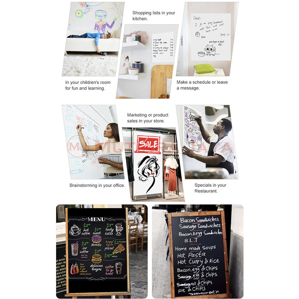 

Sticker Whiteboard Blackboard Wallpaper papan tulis 45cmx2m - Blackboard