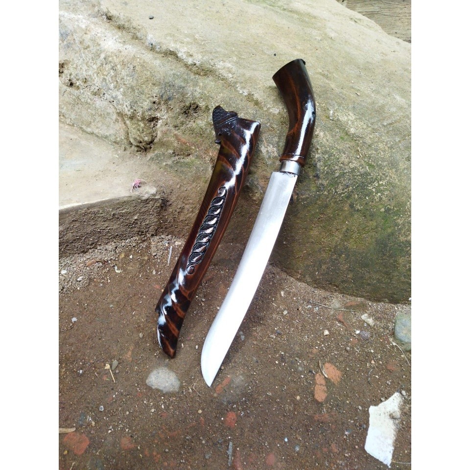 TERMURAH GOLOK ASLI CIBATU GOLOK KHUSUS PEMOTONG KAYU DAN BAMBU GOLOK FULL HITAM FULL TANG BAJA PER