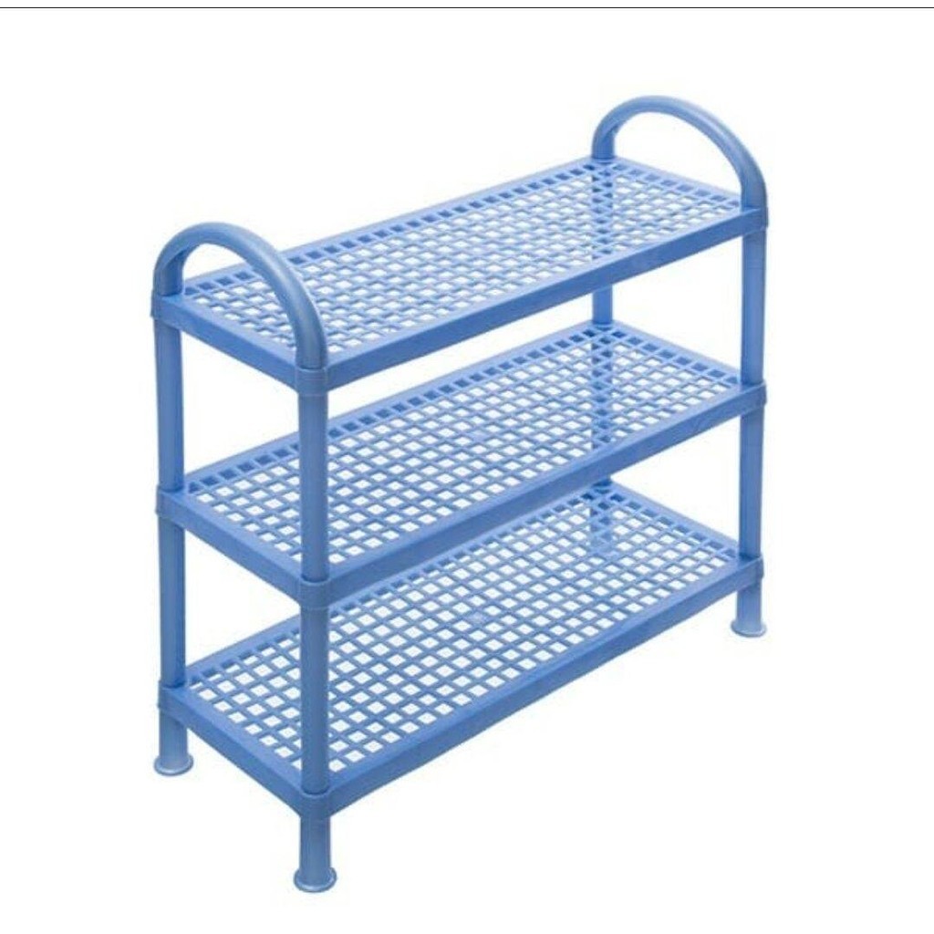 Rak Sepatu 3 Susun PLASTIK Besar / Tempat Sandal / Rak Sepatu SUSUN Plastik
