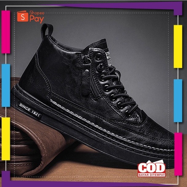 UKURAN SIZE 37 38 39 40 41 42 43 44 45 / Sepatu Sneaker boots Imporr Original SEPATU KULIT PRIA IMPO