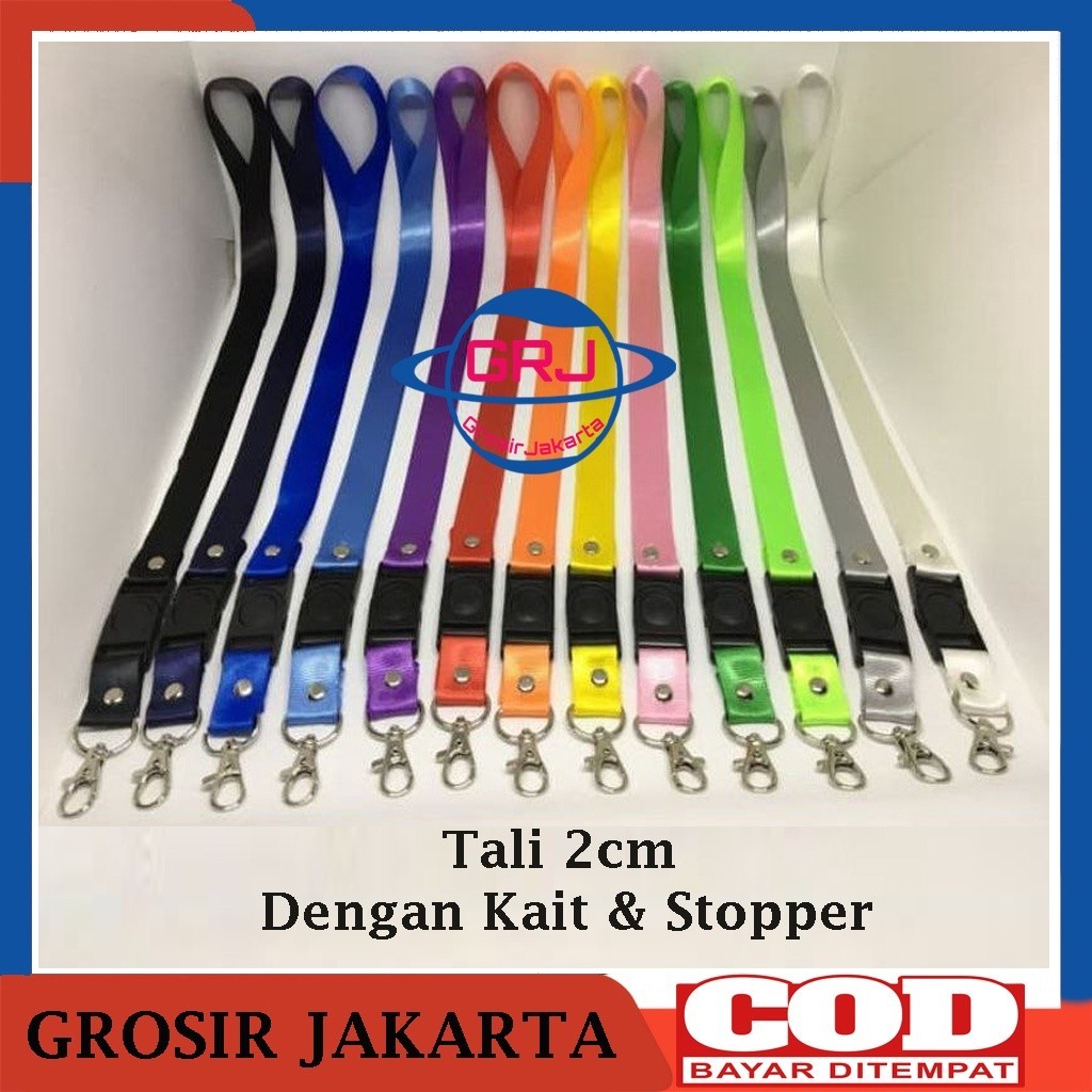 Tali ID Card 2cm / Gantungan ID Card / Tali lanyard 2cm