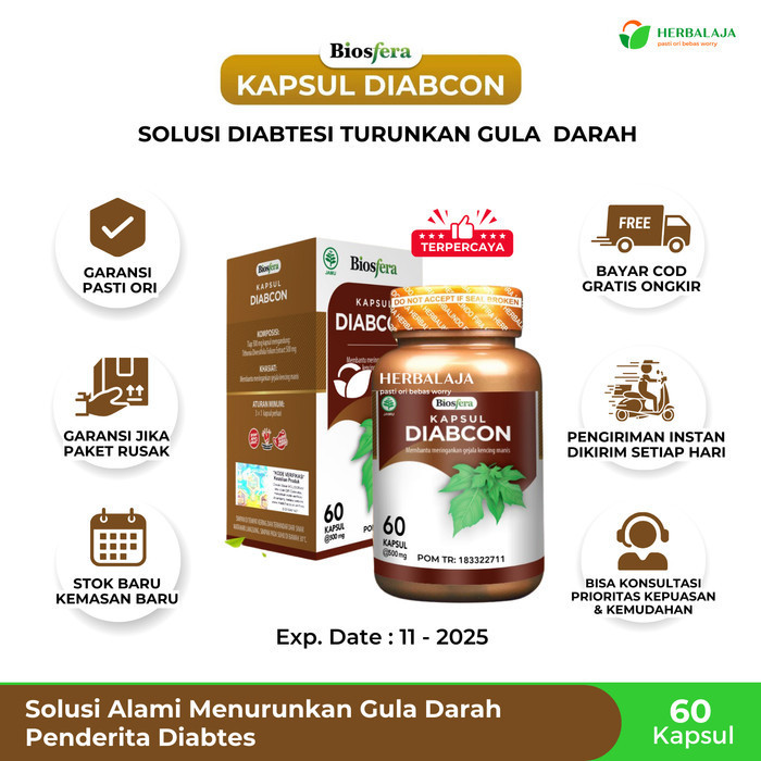 

Baru !! Kapsul Diabcon Asli Obat Penurun Gula Darah Diabetes Herbal Terbaik