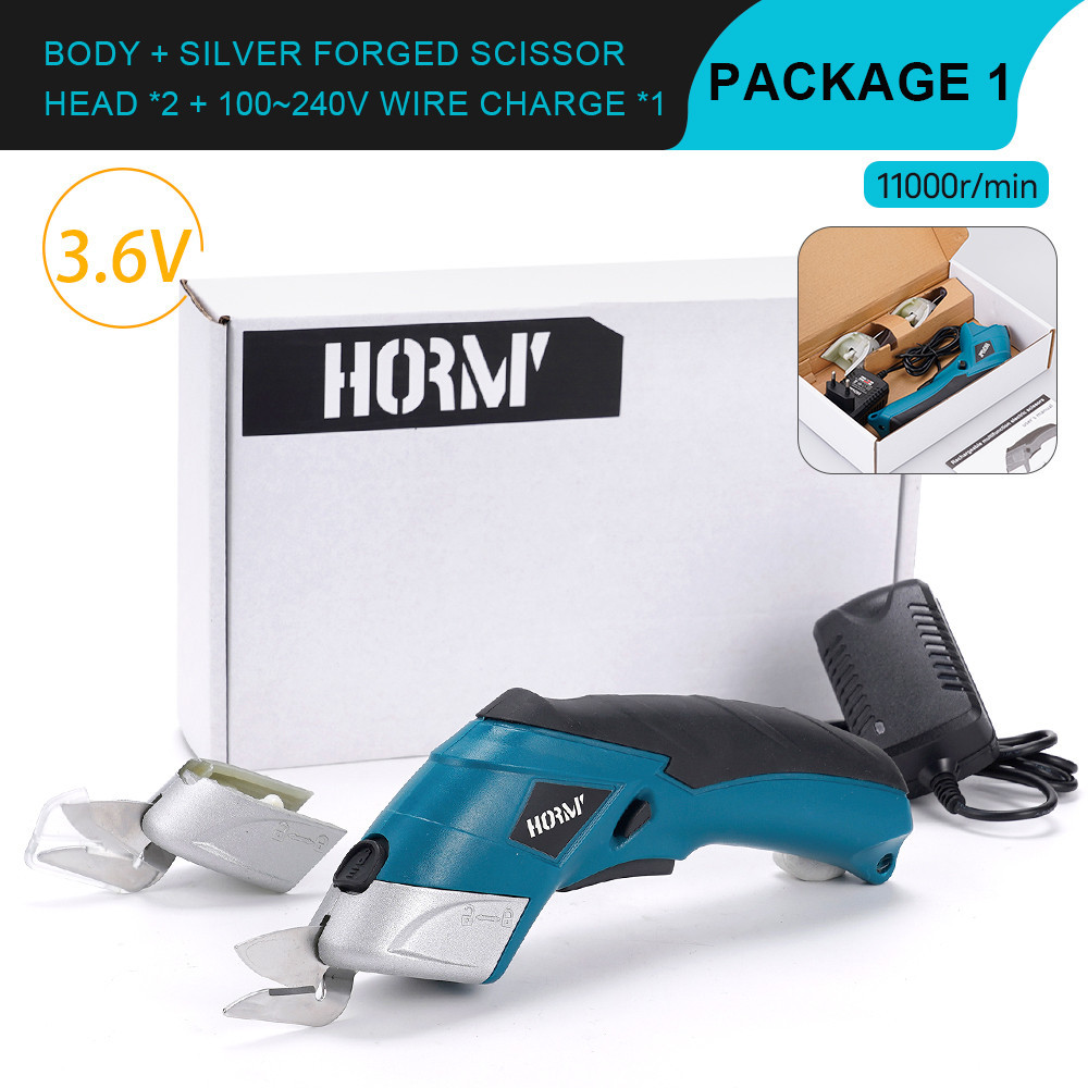 

Hormy 3.6V Electric Scissors Sewing Shear Cordless Cloth Cutting Machine Cutter Fabric Cloth Carpet PVC Leather Portable Tool