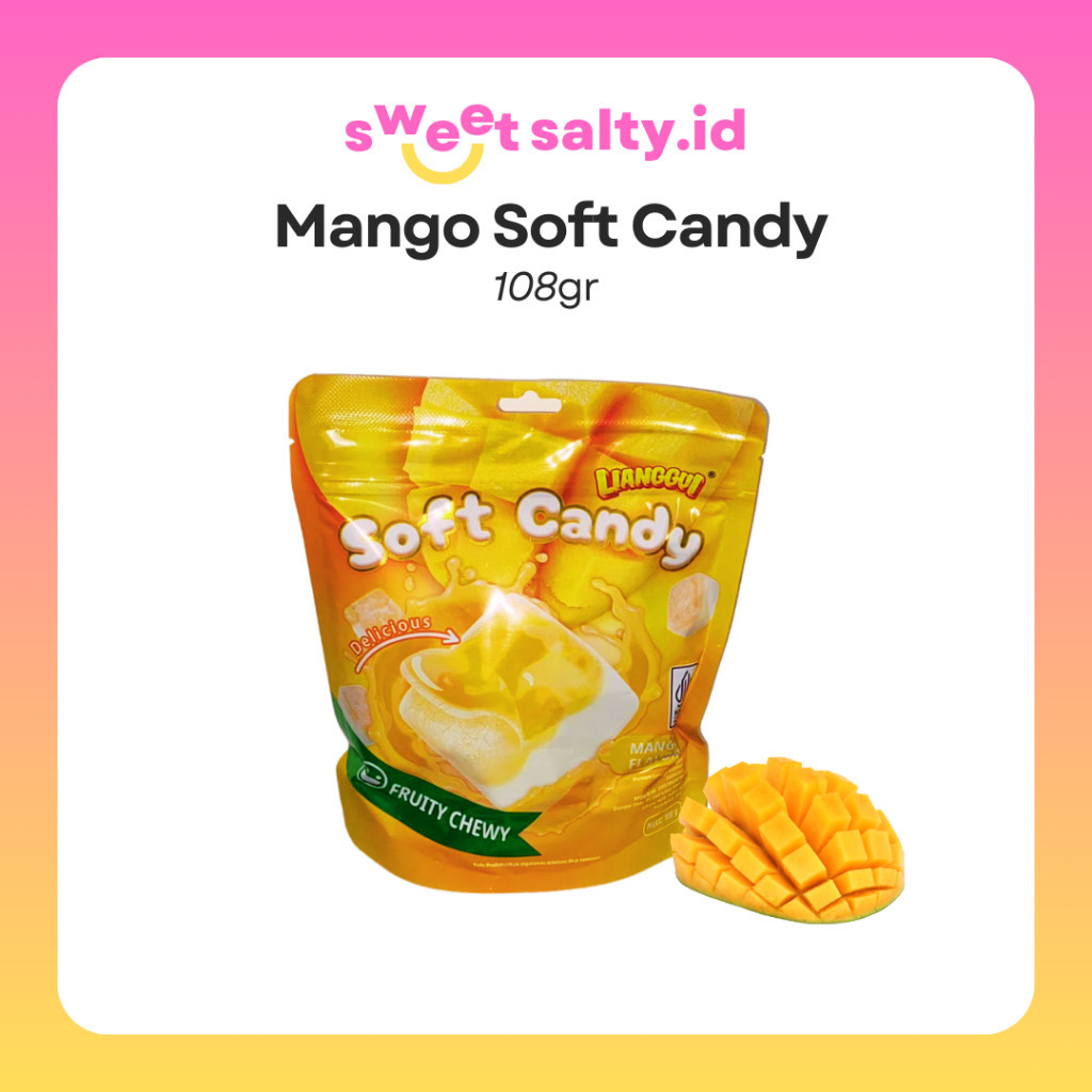 

[SWEETSALTY.ID] Lianggui Permen Mangga Juicy Soft Candy 108gr | Jeruk Mangga Stroberi | Fudge Fruit | Permen Buah | Halal