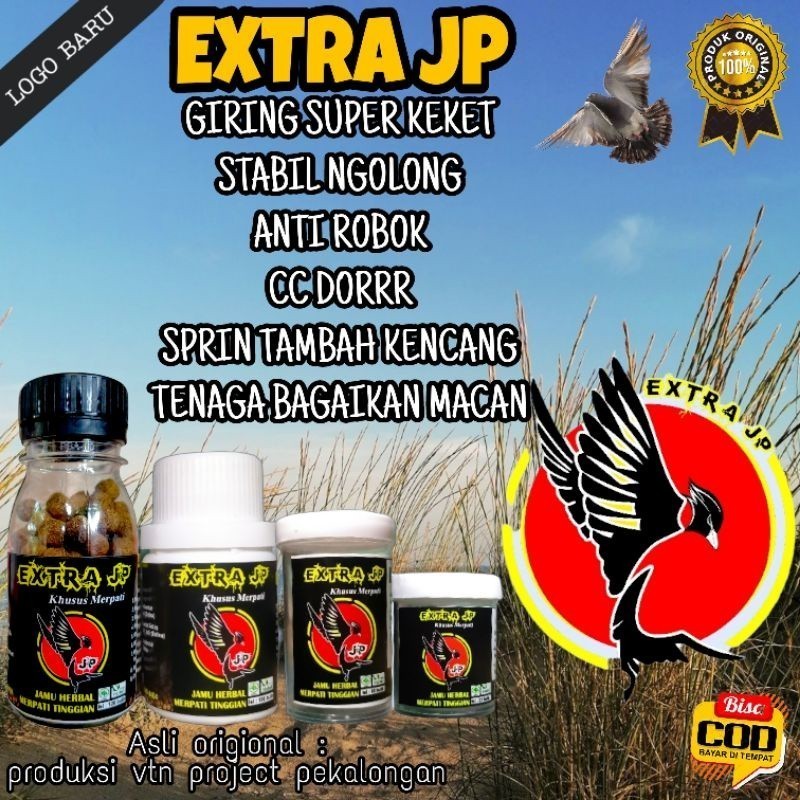 JUAL EXTRAJP JAMU BURUNG MERPATI TINGGIAN MERPATI KOLONG MERPATI BALAP EXTRA JP 1 BOTOL ISI 25 BUTIR