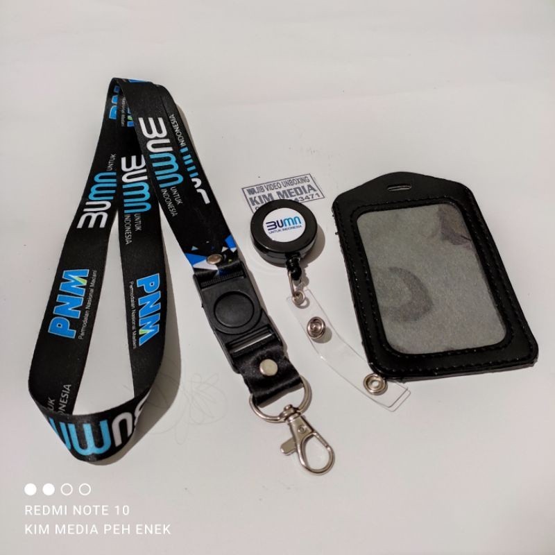 

TALI IDCARD PNM BUMN BLACK / LANYARD PNM HITAM BUMN HITAM READY STOCK