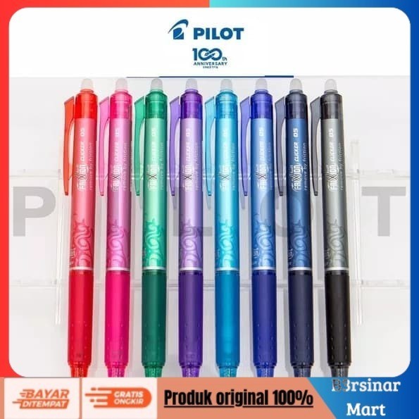 

[COD] DISKON Erasable Ballpoint pulpen Pen Pilot Frixion 0.5 / 0.7 mm clicker cetek Hitam Berkualitas