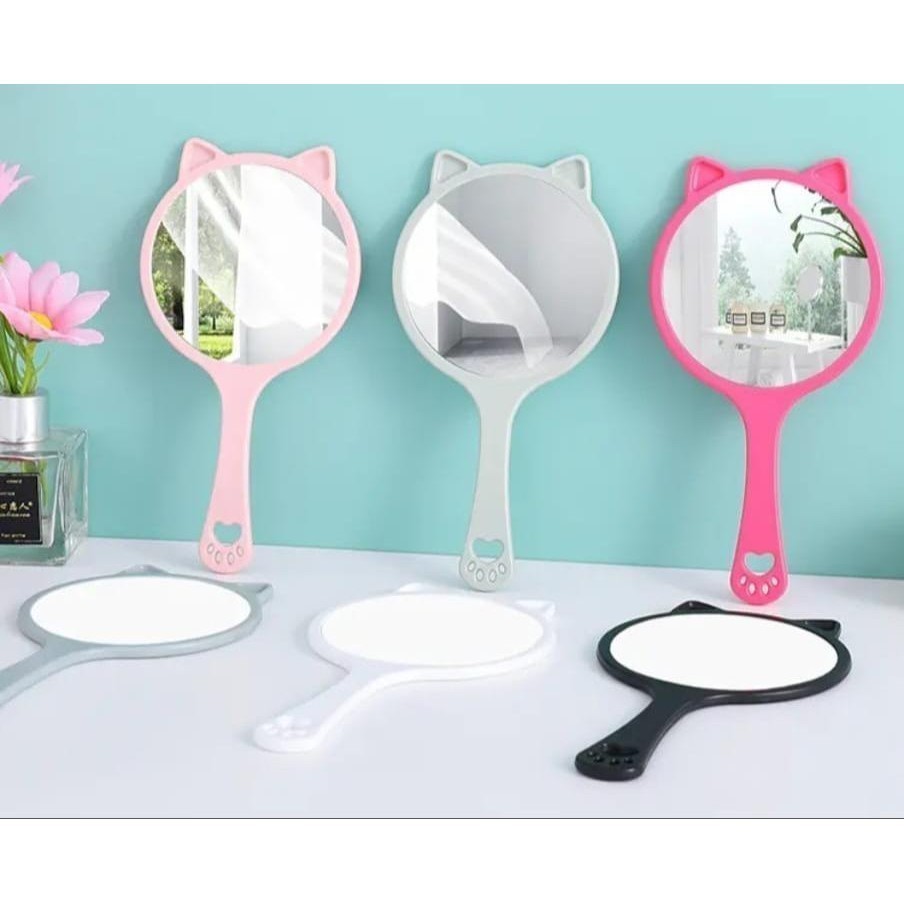 TC CERMIN BULAT GAGANG / CERMIN GENGGAM / KACA GAGANG BULAT