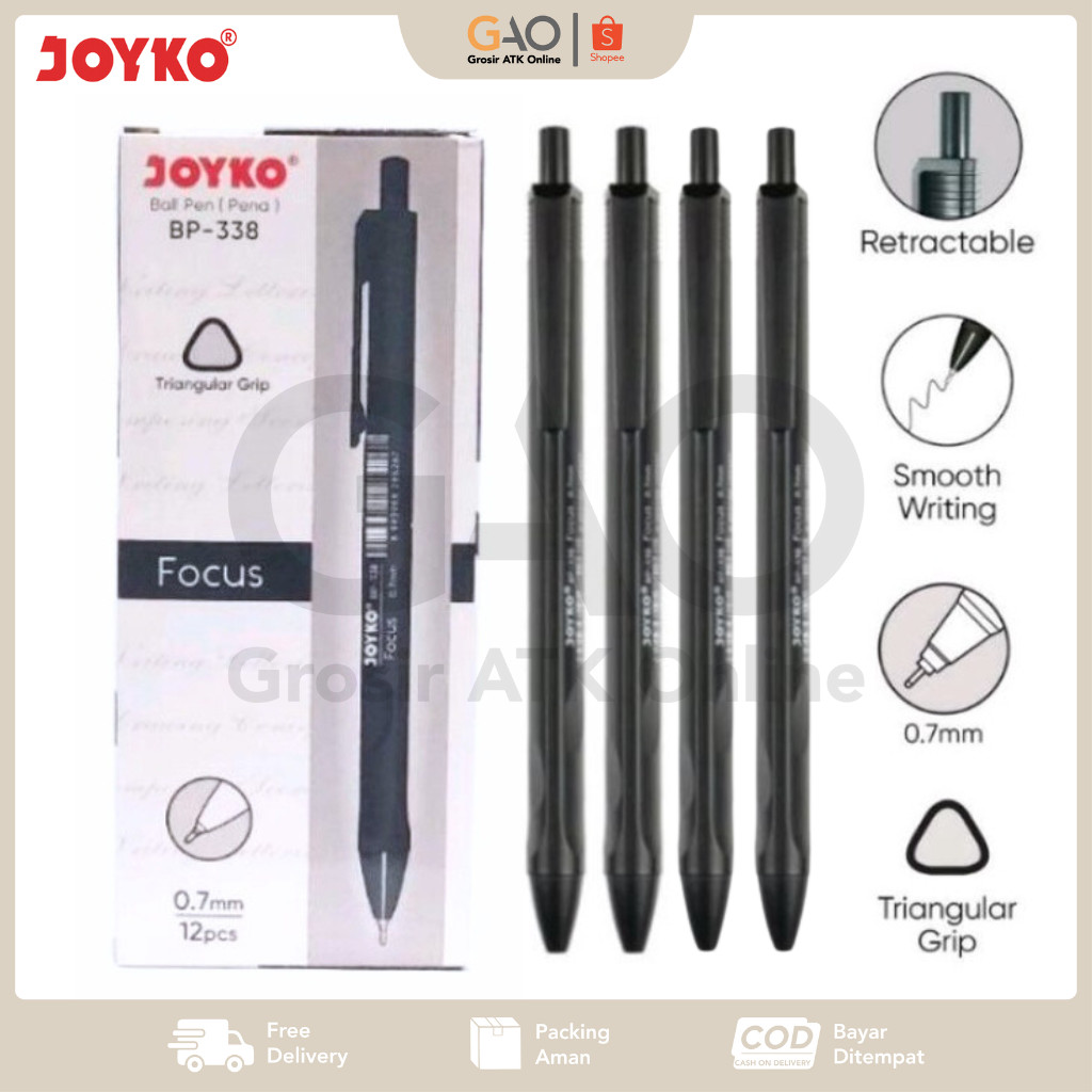 

Pulpen Joyko Focus Cetekan 0.7mm BP-338 ( 1 Pack Isi 12 PCS )