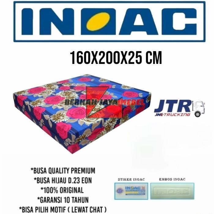 (COD) kasur busa inoac original 160x200 tebal 25 cm garansi 10 tahun