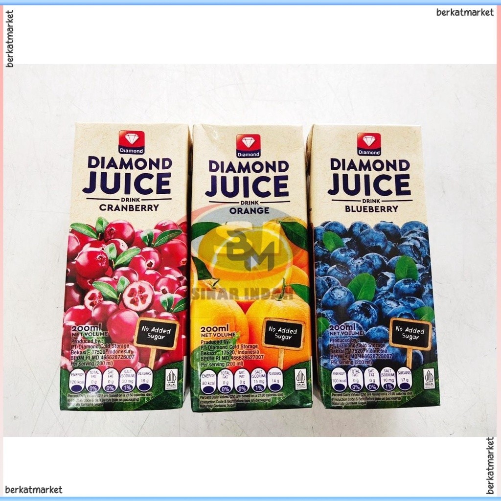 

Diamond Juice UHT 200ml Apple Blueberry Cranberry Guava Orange