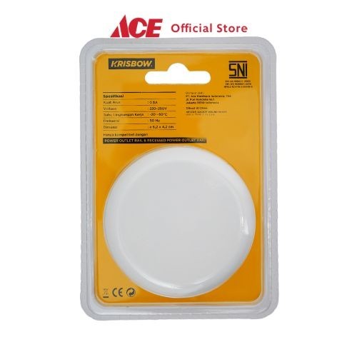 Ace Krisbow Stop Kontak Usb Type A & C Round - Silver Electric Socket Terminal Colokan Listrik Kotak Kontak Peralatan Elektronik-3