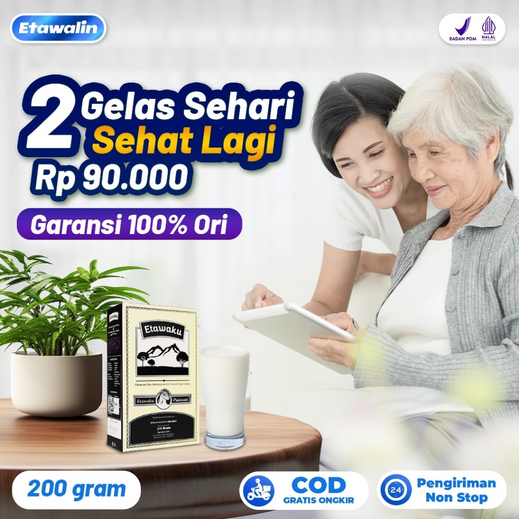 

Etawaku Platinum Susu Kambing Etawa Sembuhkan Nyeri Tulang Sendi dan Sesak Nafas 200 gram