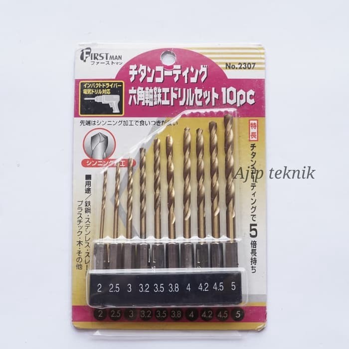 (COD) Mata Bor Cas Mata Bor Besi 10pcs FIRST MAN Termurah