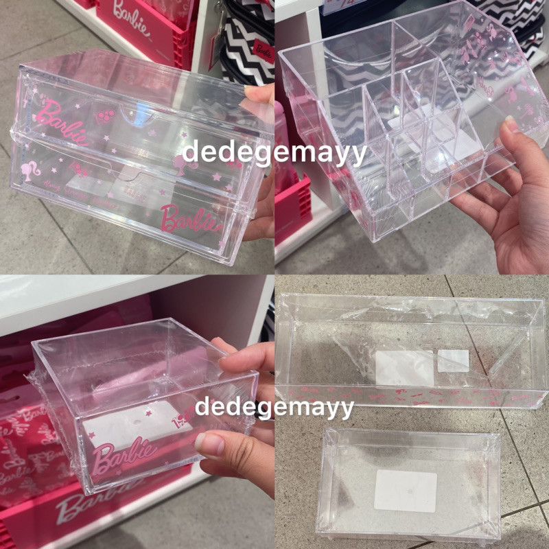 Miniso x Barbie - Rak Acrylic Akrilik Laci Organizer Cabinet Barbie