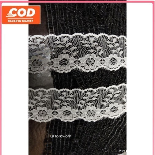Renda brukat air renda kain renda pinggir renda putih renda mukena renda baju