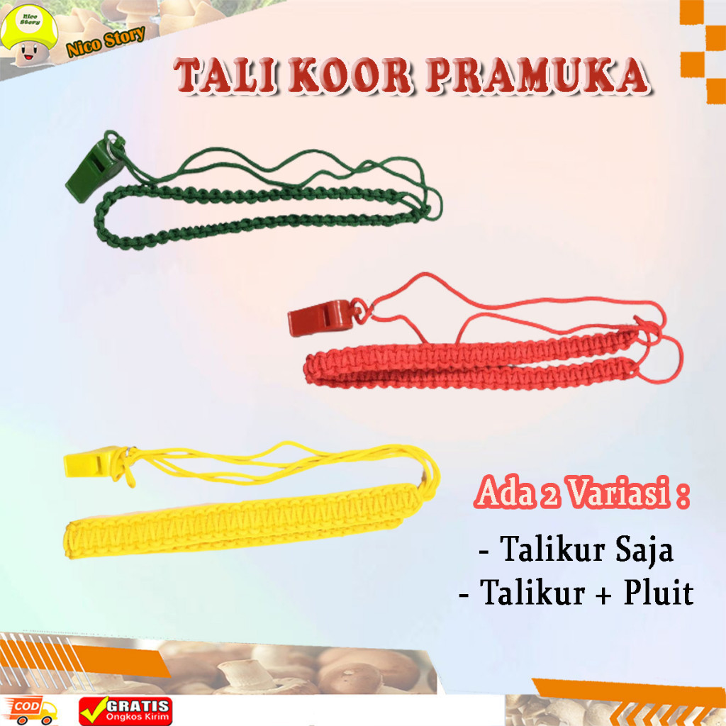 

(NCS) Tali Kur Kecil + Peluit / Tali Koor Pramuka / Perlengkapan alat pramuka