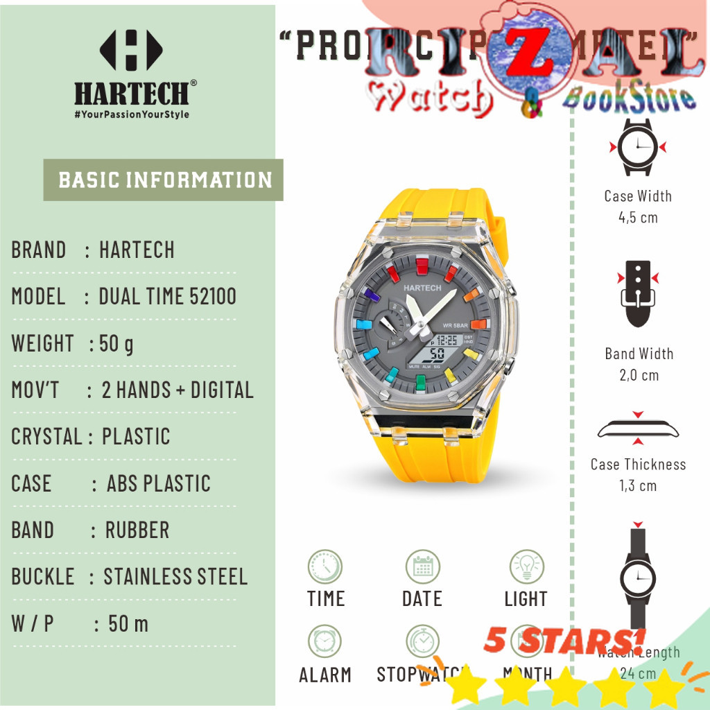 HARTECH DT 52100 Jam Tangan Water Resist