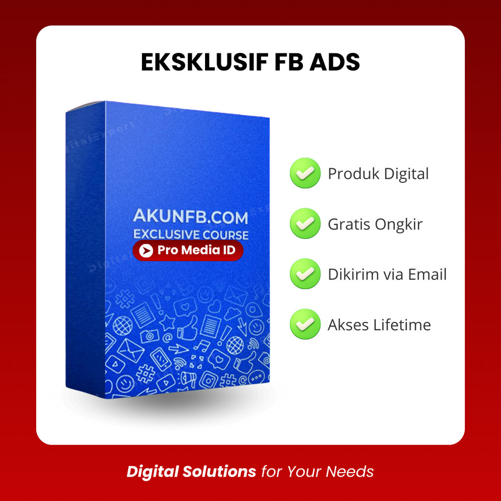 E-Course Eksklusif Facebook Ads Anti Disabled Ngiklan Aman di FB