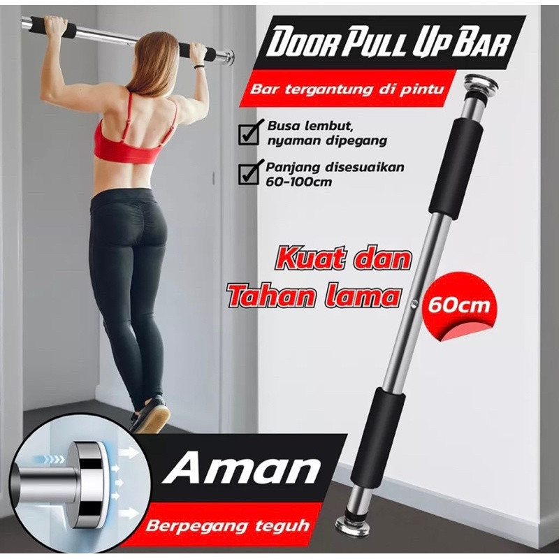 GROSIRJUJUR Alat Olahraga Pintu Pull Up Bar Door Bar Chin Up Tiang Gym Fitness