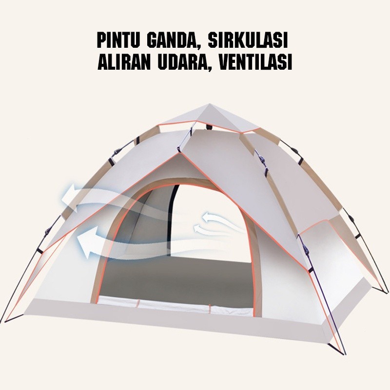 BestSeller✨ - Tenda camping 4 orang doubel layar tenda camping 4 orang tenda otomatis Tenda camping 