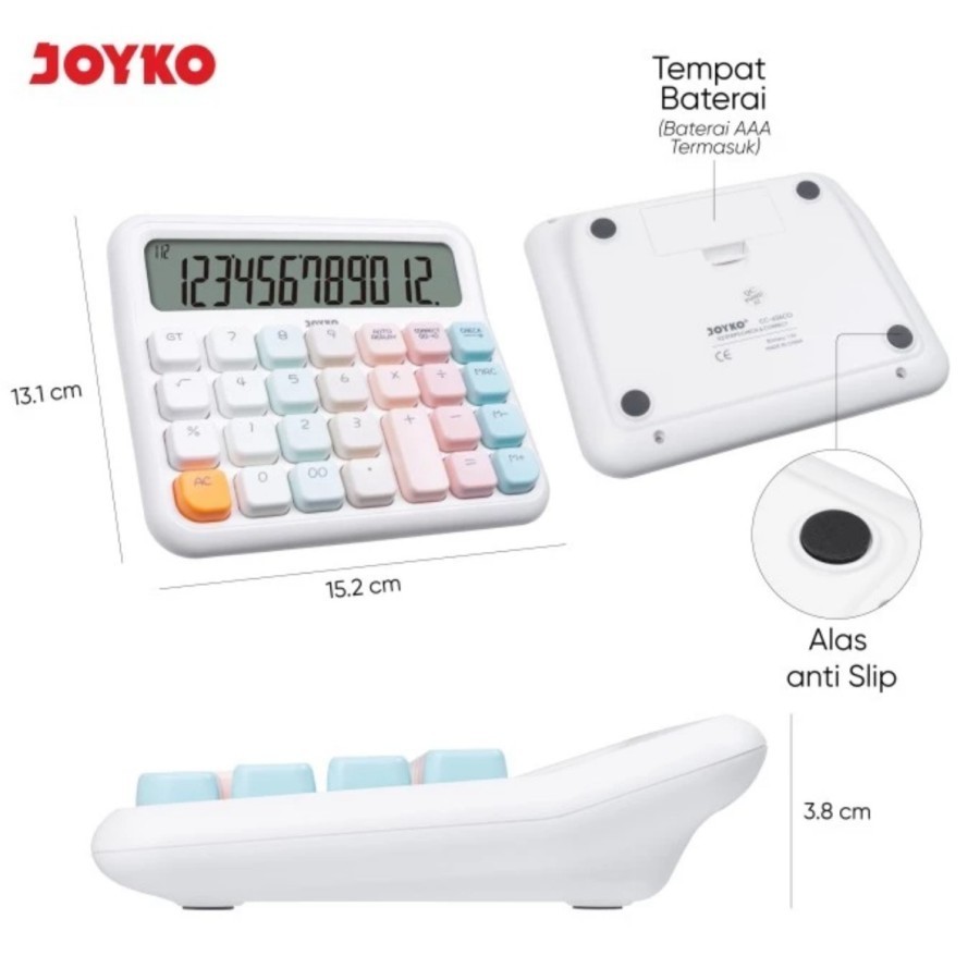 

STYLIST COLOR CALCULATOR JOYKO CC-63ACO - KALKULATOR FANCY WARNA DESKTOP MEJA