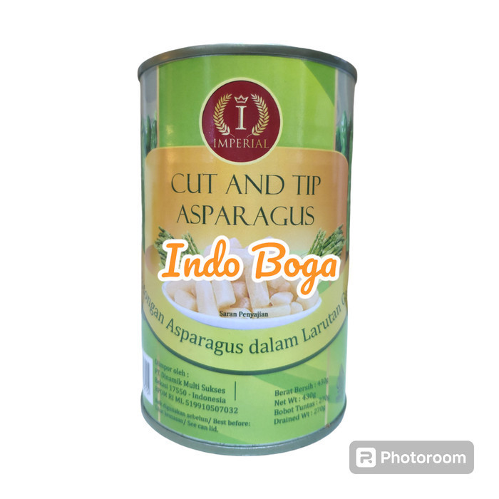 

Imperial cut and tip asparagus 430 gram / Imperial asparagus kaleng