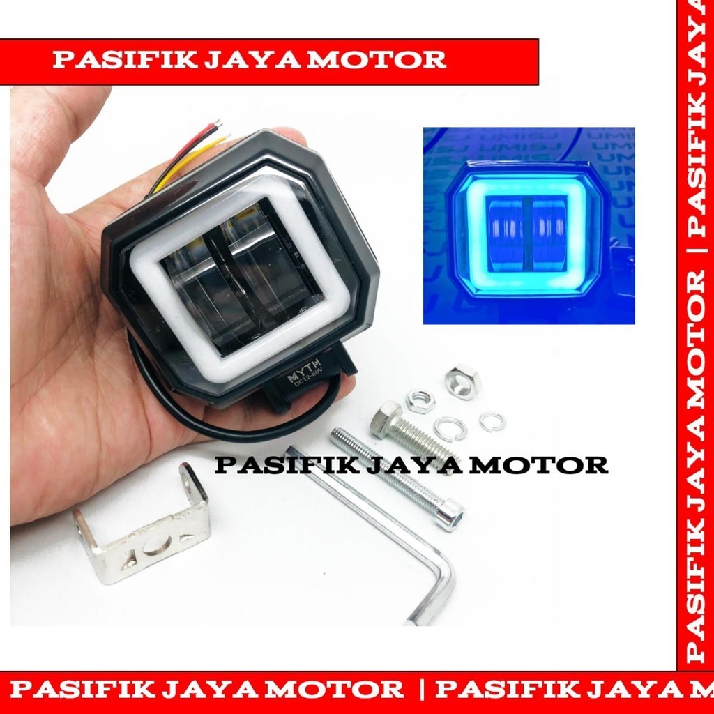 Lampu Tembak Sorot LED 24 Volt Strobo Daymaker Mini CWL 2 Mata Truk Bus Canter Fuso Tronton Ring Ang