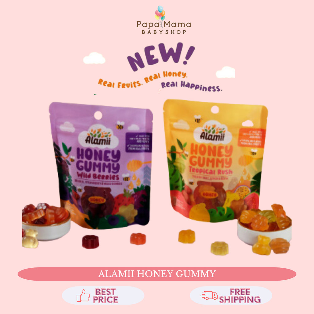 

Alamii Honey Gummy 40gr - Makanan Cemilan Snack Permen Anak