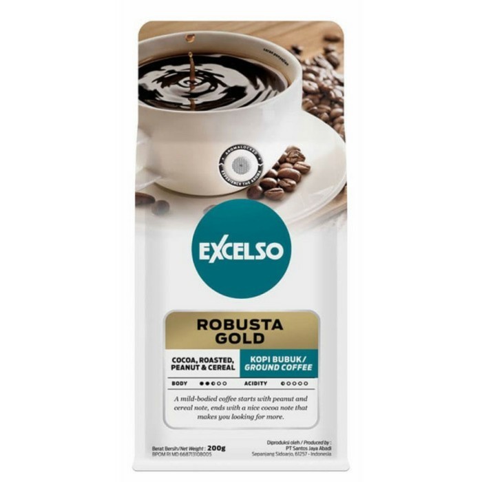 

Best Seller- Kopi Bubuk | Exelso Kopi Robusta Gold Coffee 200 gr