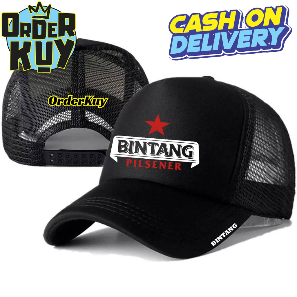 OrderKuy Topi Trucker BINTANG PILSENER - Topi Distro BINTANG PILSENER Logo - Topi BINTANG PILSENER P