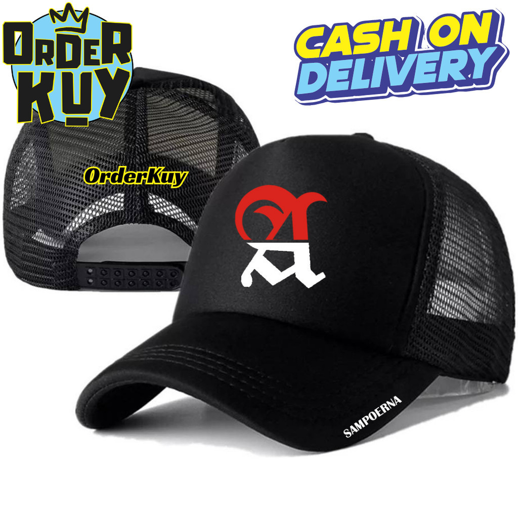 OrderKuy Topi Trucker A MILD - Topi Distro A MILD Logo - Topi A MILD Premium - Topi Pria Dewasa - To